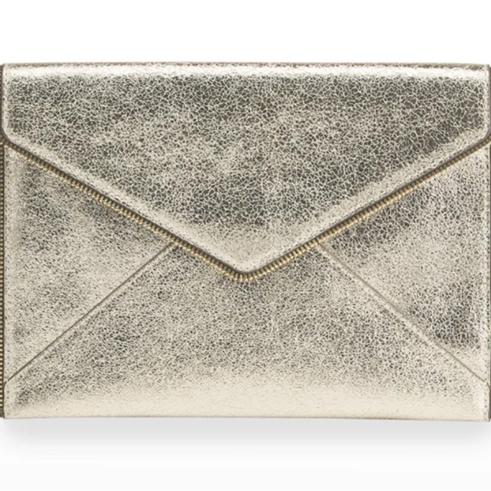 Rebecca Minkoff Metallic Gold Envelope Clutch